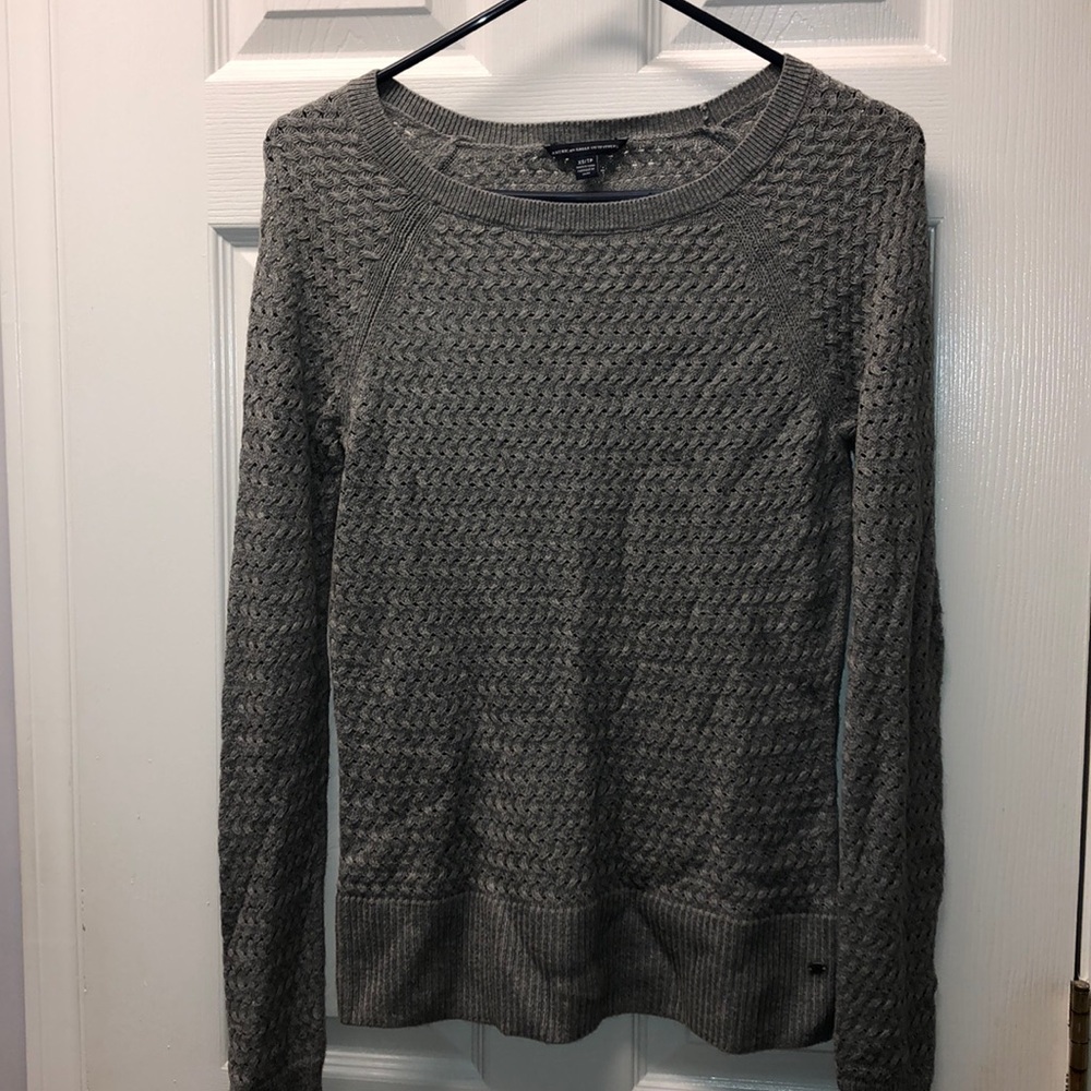 Gray A&E Sweater